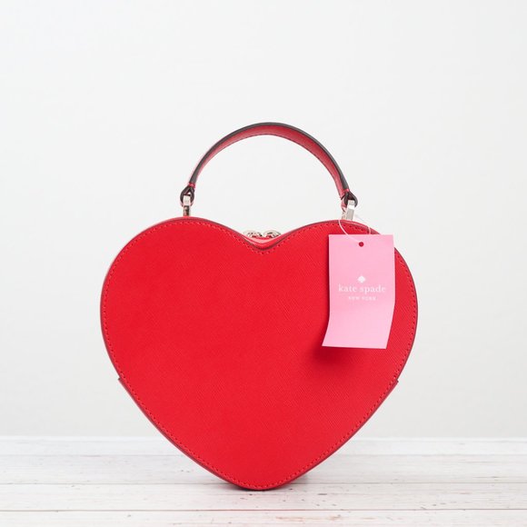 NWT Kate Spade New York Love Shack Heart Crossbody in Candied Cherry - Picture 6 of 14